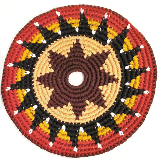 Mayan Frisbee Brown Star Pattern (Small 7.5 Inch)